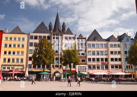 Alter Markt in der Altstadt von Köln. Stockfoto