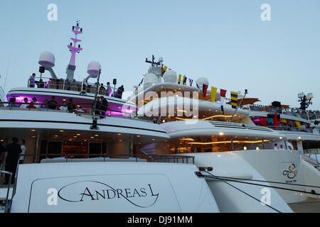 Atmosphäre während der Amber Lounge Fashion Show. Monaco, Monaco - 26.05.2012 Stockfoto