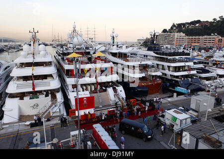 Atmosphäre während der Amber Lounge Fashion Show. Monaco, Monaco - 26.05.2012 Stockfoto