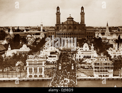 Paris-Trocadero vom Eiffel-Turm 1900 Stockfoto