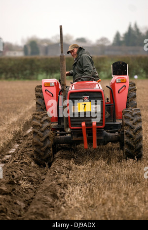 North East hants landwirtschaftlichen Vereins jährliche Pflügen übereinstimmen, wyck Farm, Hampshire, UK. Stockfoto