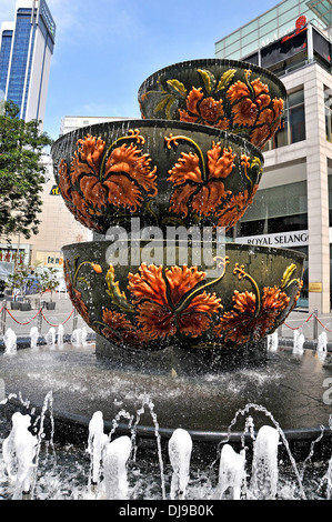 Pavillon-Kristall-Brunnen Kuala Lumpur Malaysia Stockfoto