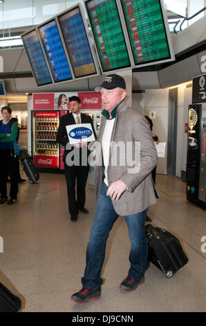 Boris Becker am Flughafen Tegel ankommen. Berlin, Deutschland - 16.04.2012 Stockfoto