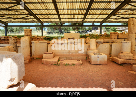 Die Ruinen im antiken Messene (Messenien), Peloponnes, Griechenland Stockfoto