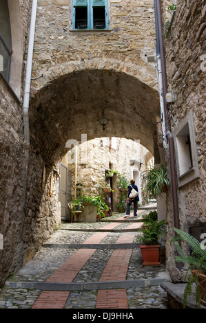 Reisen Europa Italien Ligurien Dolceacqua Mittelalter Val Nervia Burg niemand outdoors Stockfoto