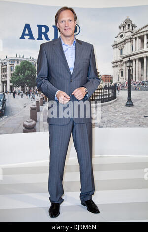 Gerhard Delling bei dem Fototermin für das deutsche TV-Programm "Olympia live" der 2012 Olympischen Spiele in London im Le Royal Meridien Hotel. Hamburg, Deutschland - 10.05.2012 Stockfoto