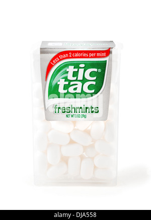 Packung von Tic Tac Münzstätten, USA Stockfoto