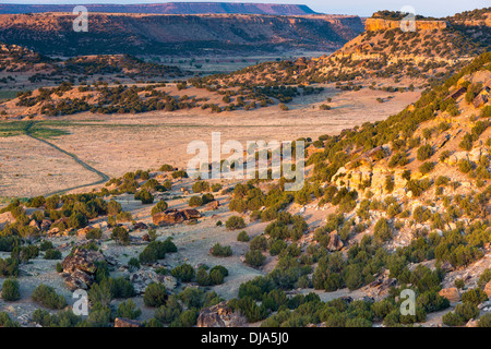 Blick auf den Canyon Purgatoire Fluss, Picketwire Canyonlands, Comanche National Grassland südlich von La Junta, Colorado. Stockfoto