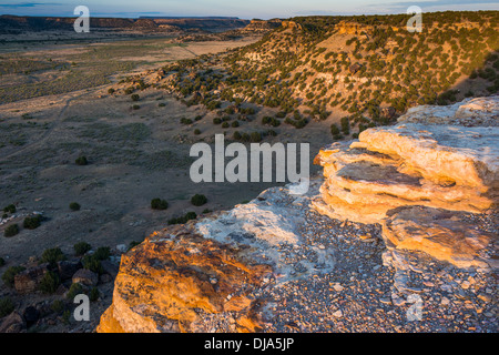 Blick auf den Canyon Purgatoire Fluss, Picketwire Canyonlands, Comanche National Grassland südlich von La Junta, Colorado. Stockfoto