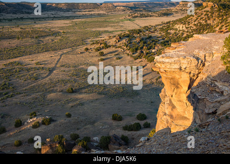 Blick auf den Canyon Purgatoire Fluss, Picketwire Canyonlands, Comanche National Grassland südlich von La Junta, Colorado. Stockfoto