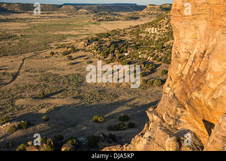 Blick auf den Canyon Purgatoire Fluss, Picketwire Canyonlands, Comanche National Grassland südlich von La Junta, Colorado. Stockfoto