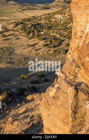 Blick auf den Canyon Purgatoire Fluss, Picketwire Canyonlands, Comanche National Grassland südlich von La Junta, Colorado. Stockfoto