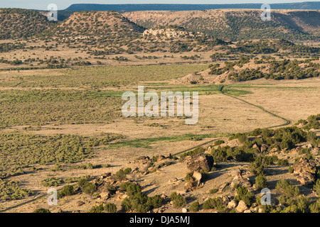 Blick auf den Canyon Purgatoire Fluss, Picketwire Canyonlands, Comanche National Grassland südlich von La Junta, Colorado. Stockfoto