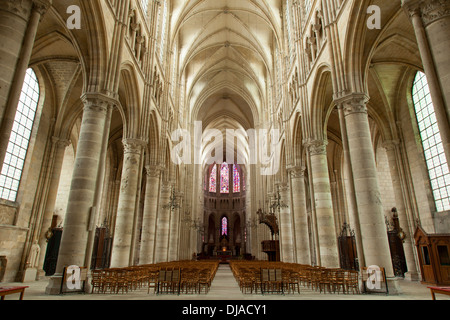 Interieur von Soissons Kathedrale, Aisne Abteilung Picardie Frankreich Stockfoto