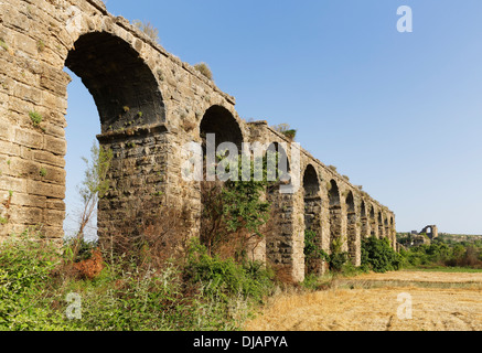 Aquädukt, antiken Stadt Aspendos, Pamphylien, Provinz Antalya, Türkei Stockfoto