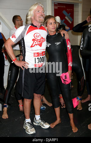 Sir Richard Branson Virgin Active London Triathlon - Fototermin an der Excel Centre London, England - 22.09.12 Stockfoto