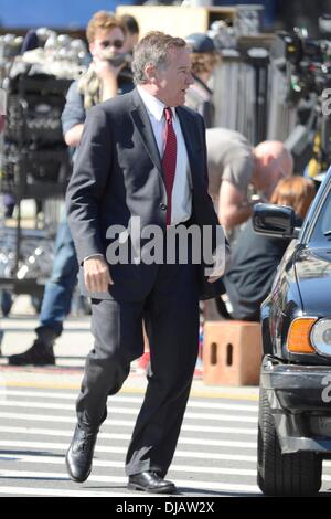 Schauspieler Robin Williams am Set von "The zornigsten Man in Brooklyn" in Manhattan New York City, USA - 24.09.12 Stockfoto