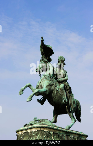 Reiterstatue von Charles von Österreich-Teschen, Wien, Österreich Stockfoto