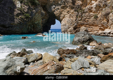 Naturale, Küste in Antiochia Ad Cragum, türkische Riviera, Gazipasa, Provinz Antalya, Türkei Stockfoto