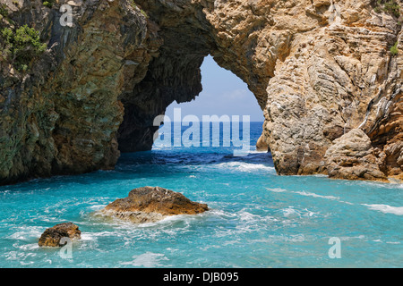 Naturale, Küste in Antiochia Ad Cragum, türkische Riviera, Gazipasa, Provinz Antalya, Türkei Stockfoto