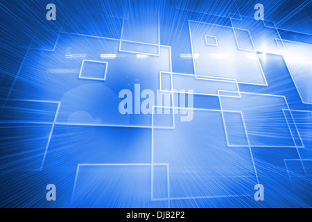 Hintergrund mit glänzenden Quadrate Stockfoto