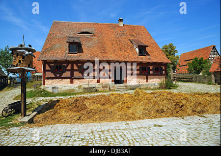 Bauernhaus, erbaut 1684, fränkischen Freilichtmuseum Bad Windsheim, Middle Franconia, Bayern, Deutschland Stockfoto