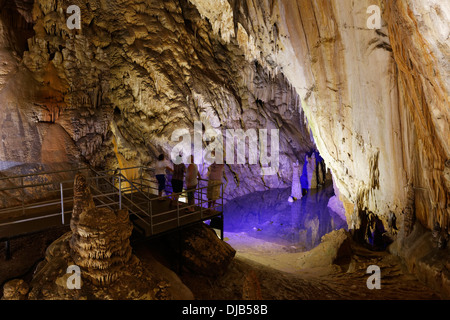 Dim Mağarası Stalaktiten Höhle, Tal Dimcay, Alanya, Antalya Provinz, Mittelmeer, Türkei Stockfoto