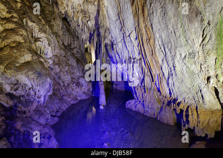 Dim Mağarası Stalaktiten Höhle, Tal Dimcay, Alanya, Antalya Provinz, Mittelmeer, Türkei Stockfoto