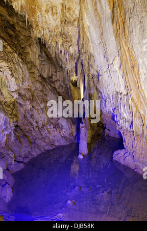 Dim Mağarası Stalaktiten Höhle, Tal Dimcay, Alanya, Antalya Provinz, Mittelmeer, Türkei Stockfoto