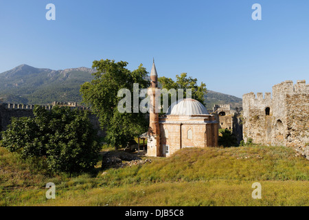 Moschee in Mamure Burg, Anamur, Mersin Provinz Cilicia, türkische Riviera, Türkei Stockfoto