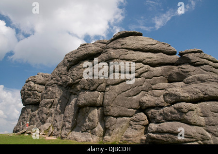 Beeindruckende Granitfelsen am Haytor auf Dartmoor Stockfoto