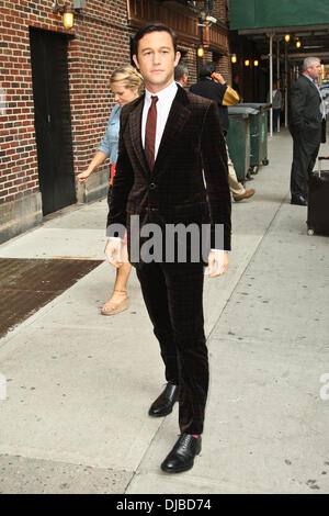Joseph Gordon-Levitt The Late Show with David Letterman statt Ed Sullivan Theater - Ankunft New York City, USA - 17.09.12 Stockfoto