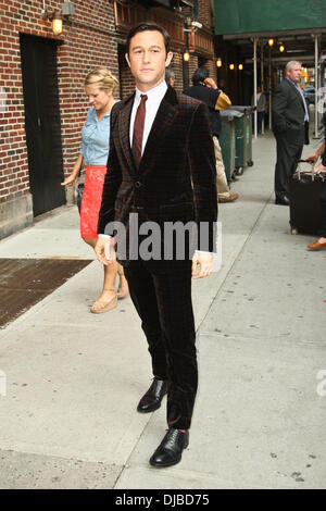 Joseph Gordon-Levitt The Late Show with David Letterman statt Ed Sullivan Theater - Ankunft New York City, USA - 17.09.12 Stockfoto