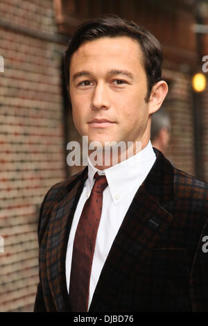 Joseph Gordon-Levitt The Late Show with David Letterman statt Ed Sullivan Theater - Ankunft New York City, USA - 17.09.12 Stockfoto