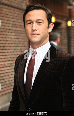 Joseph Gordon-Levitt The Late Show with David Letterman statt Ed Sullivan Theater - Ankunft New York City, USA - 17.09.12 Stockfoto