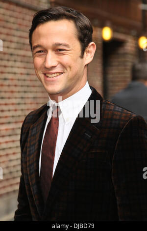 Joseph Gordon-Levitt The Late Show with David Letterman statt Ed Sullivan Theater - Ankunft New York City, USA - 17.09.12 Stockfoto