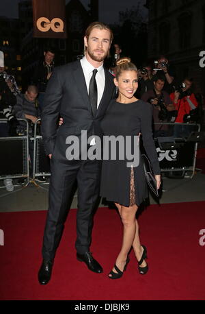 Elsa Pataky und Chris Hemsworth The GQ Men of the Year Awards 2012 - Ankünfte London, England - 04.09.12 Stockfoto