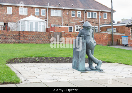 Die Andy Capp-Statue an Hartlepool Landzunge Stockfoto