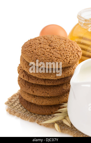 süßes Gebäck isoliert auf weißem Hintergrund Stockfoto
