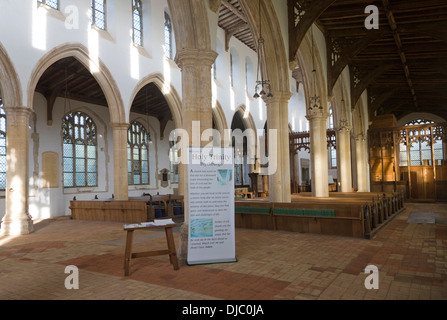 Inneren Heiligen Dreifaltigkeitskirche Blythburgh Suffolk England Stockfoto
