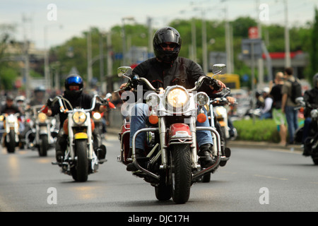 Harley-Davidson-Parade in Wroclaw, Polen Stockfoto