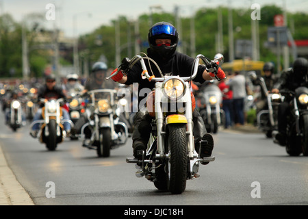 Harley-Davidson-Parade in Wroclaw, Polen Stockfoto