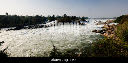 Khon Phapeng fällt, 4000 Inseln, Mekong-Fluss, Champassack, Laos. Stockfoto