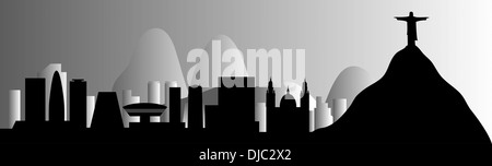 Skyline von Rio De Janeiro Stockfoto