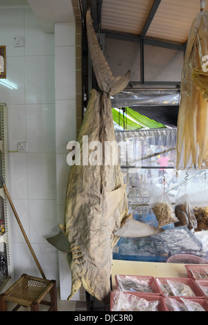 Getrocknete Hai zum Verkauf in chinesischen Fischerdorf Stockfoto