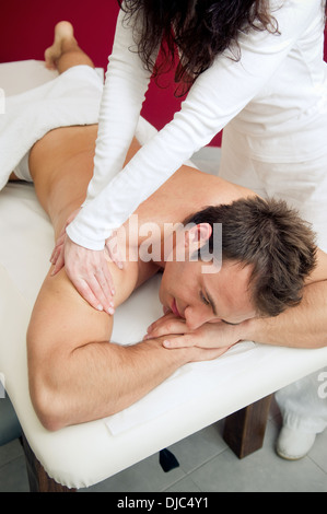 Rücken-massage Stockfoto