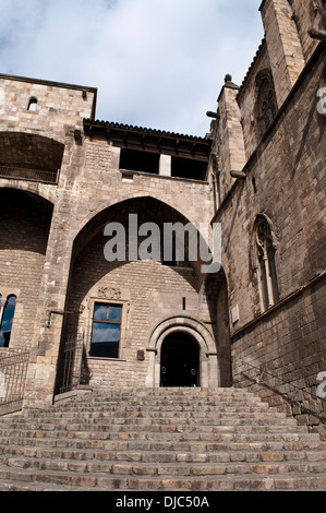 Palau Reial Major, Museum für die Geschichte der Stadt Barcelona, Plaça del Rei, Barcelona, Spanien Stockfoto