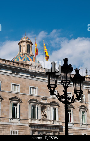 Palast der Generalitat von Katalonien - Generalitat de Catalunya auf Placa de Sant Jaume, Barcelona, Spanien Stockfoto