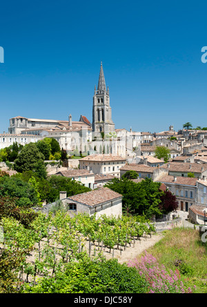 Saint-Émilion Dorf im Departement Gironde Aquitaine Region im Südwesten Frankreichs. Stockfoto