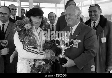 Jackie Stewart gewann das Race of Champions in einem März-Cosworth, Brands Hatch, England 22. März 1970. Stockfoto